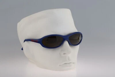 Vuarnet Pouillorux 033 Mascalzone Latino, 90s blue wrap oval sunglasses NOS - Image 1 of 4