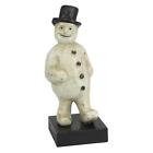 Die Cast Iron Frosty the Snowman Top Hat Jolly Happy Soul Still Action Coin Bank