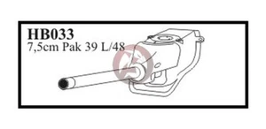 CMK 1/35 7.5cm PaK 39 L/48 with Kugellafette IV Early (Gun for Hetzer) HB033 - Picture 1 of 1