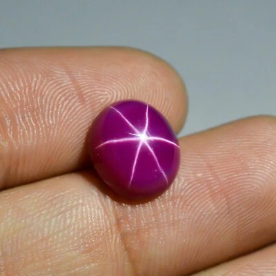 6 Cts Lab Created Ruby Pink Star Gemstone  - Image 1 of 3