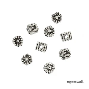 10 Bali Antik Sterlingsilber Gänseblümchen Rund Heishi Zwischenring Perlen 3,3 mm #99306 - Bild 1 von 1
