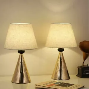 Table Lamps Set of 2 Vintage Desk Bedside Nightstand Lamp for Bedroom Livingroom - Picture 1 of 8