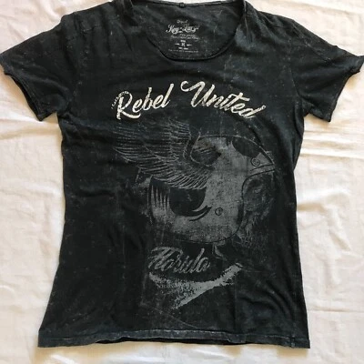 CAMISETA KEY LARGO ALEMANIA MOTOCICLISTA REBEL UNITED GRIS OSCURO TALLA MED UE Foto 1 de 4