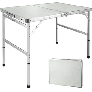 VILLEY 3ft Folding Camping Table Portable Cooking Picnic Table Adjustable Leg US - Picture 1 of 12