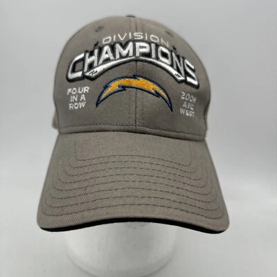 San Diego Chargers Hat Strap Back Gray “Division Chsmpions” 2009 Reebok NFL  - Image 1 of 4