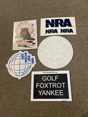 2023 Shot Show Las Vegas, NV Lot of 5 Stickers Decals Ontario Knife Co, NRA - Image 1 of 4