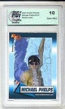 @@@ 2004 Michael Phelps Rookie Review card PGI 10 Olympics GOAT