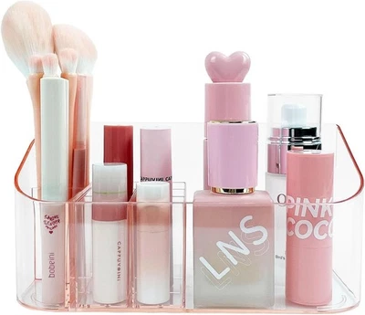 Makeup Holder Tray Organizer Cosmetic Display Case Tabletop Desktop Vanity Count - Image 1 of 4