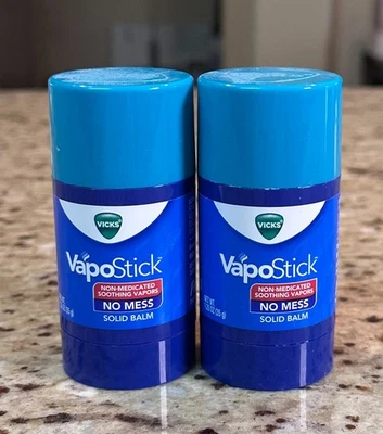 Lot of 2 Vicks Vapo Stick Solid Balm No Mess Soothing Vapor 1.25oz - Image 1 of 2