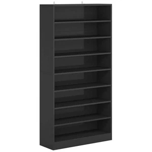 70.9 in. H x 31.5 in. W Black Wood Shoe Storage Cabinet with 9-Tier Open Shelf - Picture 1 of 9