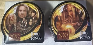Brand New 2 - 2003 Lord of the Rings LOTR 500 Piece Jigsaw Puzzles - Hasbro - Picture 1 of 4