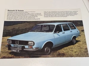 Renault 12 Estate Brochure 1973 UK – R1170 R1330 Specs & Features Sheet - Picture 1 of 2