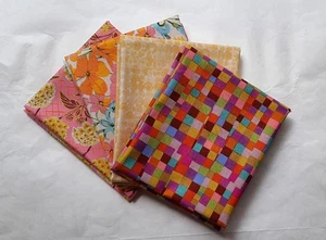 4 Fat Quarters, Yellow - Var. Designers FQ 18 x 22 Cotton Quilting Fabric Ver 5 - Picture 1 of 4