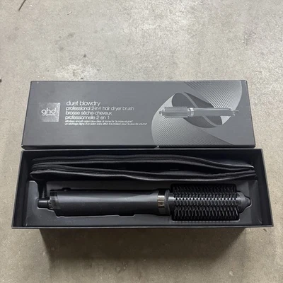 GHD Duet Blowdry Hair Dryer Brush Black 2-in-1 Wet to Dry No Heat Damage - Image 1 of 4