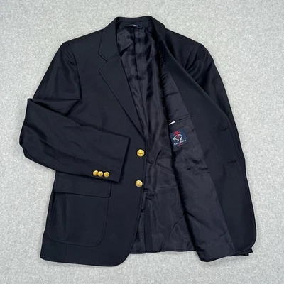 Blazer Brooks Brothers Niños 14 Azul Marino Loro Piana Super 120s Lana Botones Dorados Foto 1 de 4