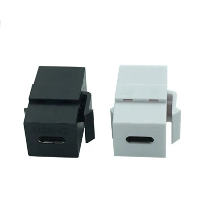 USB 3.1 Type C Female to Type C Female Socket Panel Mount Adapter Connector - Image 1 of 4