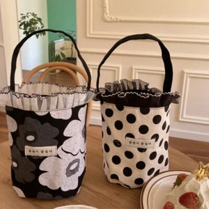 Canvas Women Handbags Large Capacity Beach Bag Portable Milk Tea Bags Travel - Picture 1 of 13