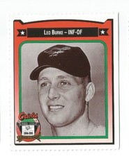 1991 Crown Coca Cola Baltimore Orioles Regional Card Leo Burke 1958-1959