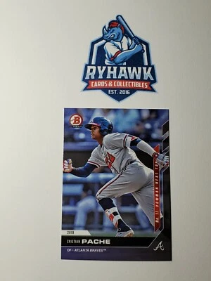 2019 Bowman Next Top 20 #T11 Cristian Pache Topps Now Braves Only 213 Made - Image 1 of 2