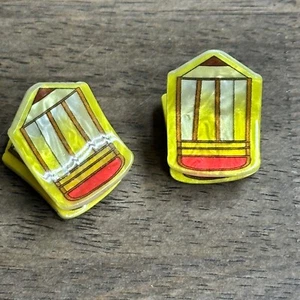 NEW Piper K Set of 2 Small School Pencil Hair Clips, Shimmer Yellow - Picture 1 of 3