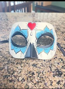 Day Of The Dead Sugar Skull Eye Mask Men’s - Picture 1 of 3
