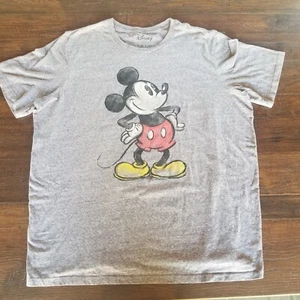 W@W! Disney Mickey Mouse Short Sleeve Shirt T-Shirt 3XL Grey - Picture 1 of 5
