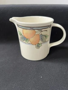 Mikasa Garden Harvest Intaglio Creamer Stoneware Fruit Pattern 9 Oz CAC29 - Picture 1 of 1