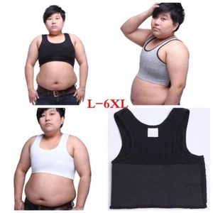 Plus Size Tomboy Trans Lesbian FTM Elastic Chest Binder Slim Fit Short Tank Top - Picture 1 of 8