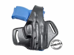 OWB Thumb Break Leather Belt Holster fits S&W M&P9 Shield M2.0 EZ - Picture 1 of 9