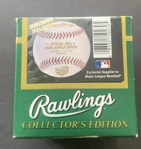 2000 Official World Series MLB Rawlings Baseball New York Yankees sealed Box Cover