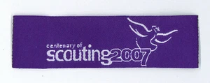 Parche de tira 2007 World Scout Jamboree - UK SCOUTS CENTENARY OF SCOUTING 2007 - Imagen 1 de 2
