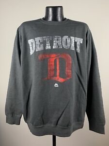 Men's Detroit Red Wings Gray All About Team Dual Blend Crew Neck Fleece NWT 2XL
