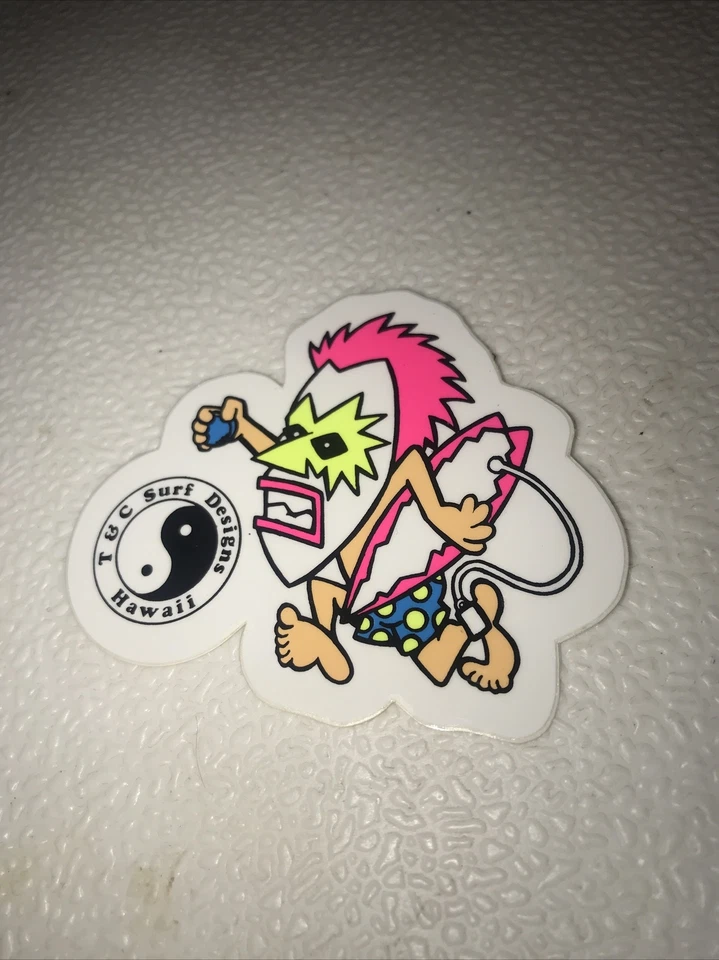 Vintage 80's original T&C  Surf Warrior sticker    NOS - Image 1 of 1