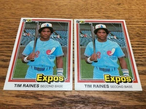 Two 1981 Donruss Tim Raines #538 First Edition Collector Series Baseball Cards - Picture 1 of 5