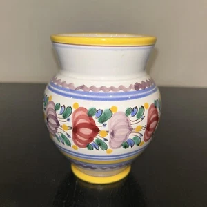 LBC A10 VASE KERAMIK BLUMEN VINTAGE HANDPAINT KERAMIK SLOVENSKA MODRA SIGNIERT - Bild 1 von 8