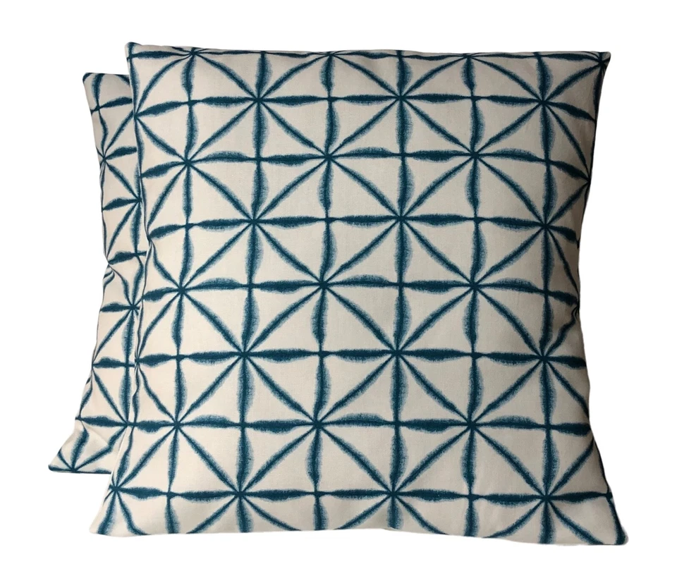 2 x Clarke & Clark Nusa Blue Cushion Covers - Image 1 of 1