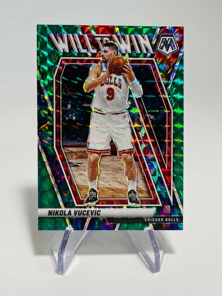 NIKOLA VUCEVIC 2020-21 Panini Mosaic WILL TO WIN Green Mosaic INSERT Bulls #17 - Image 1 of 2