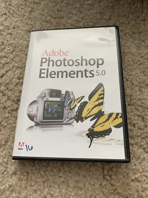 Adobe Photoshop Elements 5.0 Software W/ Product Code & Inserts See Pics - Image 1 of 4
