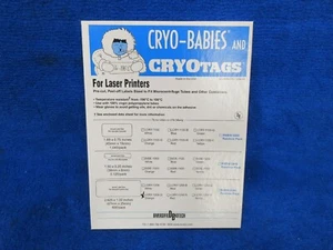 DB Cryo-Babies CryoTags Tube Laser Labels 2.625x1.00 Qty 600 LCRY-1258-O Orange - Picture 1 of 8