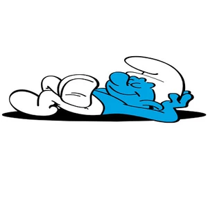 Smurfs cartoon wall stickers wal sticker smurf cropped print cm. 57x20 1 PC. - Picture 1 of 3