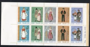 Finnland Sc 522a 1972 Volkstrachten Briefmarkenheftchen postfrisch NH - Bild 1 von 2