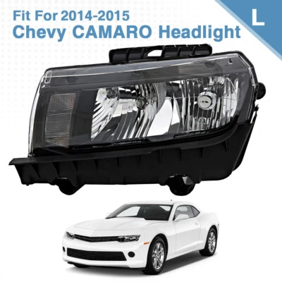 For 2014-2015 Chevrolet Camaro Halogen Headlight w/ Bulb Left Driver Side Chrome Foto 1 de 4