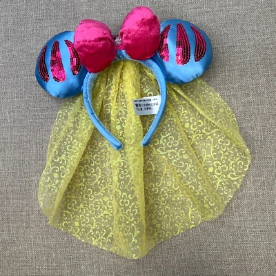 Disney Orejas Mujeres Blancanieves Minnie Mouse Arco Velo Lentejuelas Talla Única Diadema Ex Foto 1 de 4
