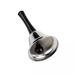 Loud Call Silver Hand Bell Handbell Desk Ringbell for Wedding Festival Reception - Picture 1 of 6