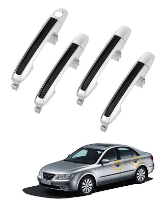 Exterior Outside Door Handle Set Passenger Driver Side For 05-10 Hyundai Sonata - Image 1 of 4