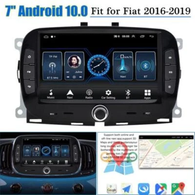 7" Android 10.0 1+16GB Car Radio Stereo GPS Nav Wifi Player Fit for Fiat 16-2019 - Image 1 of 4