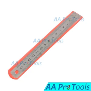New 6" Double Sided Metal Steel Measuring Ruler SAE & METRIC Scale 1/2" Wide - Picture 1 of 2