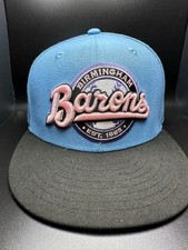 New Era BIRMINGHAM BARONS Hat 7 1/4 Rare UK Exclusive 20th Anniversary Patch