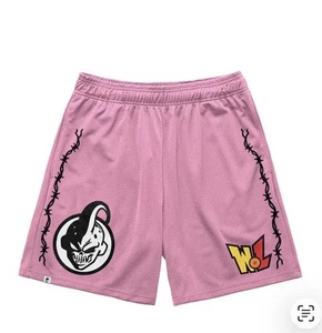 Pantalones Cortos Warren Lotas WL X Dragon Ball Z Dbz Malla Rosa Chico Niño majin buuNuevo Grande - Imagen 1 de 3