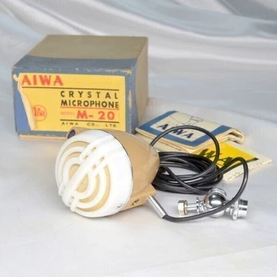 Aiwa M-20 Crystal Bullet Harfen Mikrofon Vintage gebraucht - Bild 1 von 4